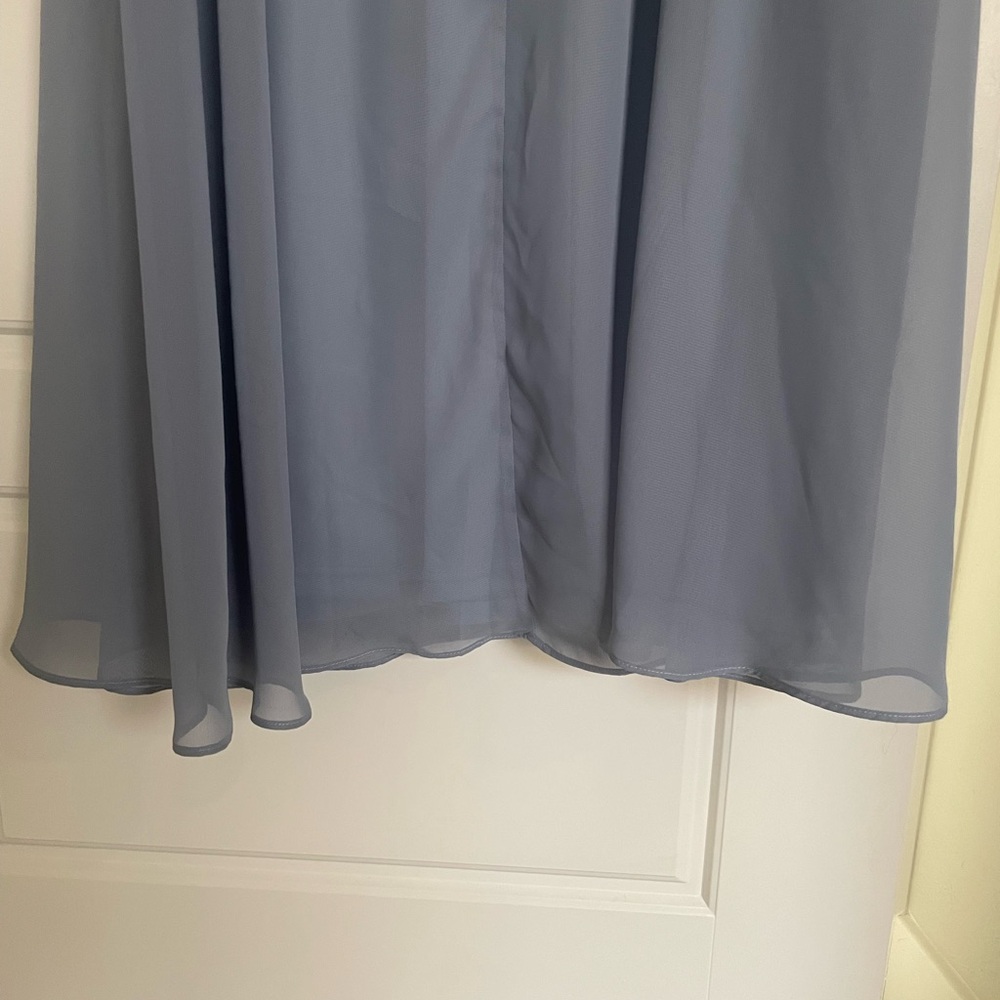 Birdy Grey Kira Chiffon Dusty Blue Dress XS - Picture 6 of 14